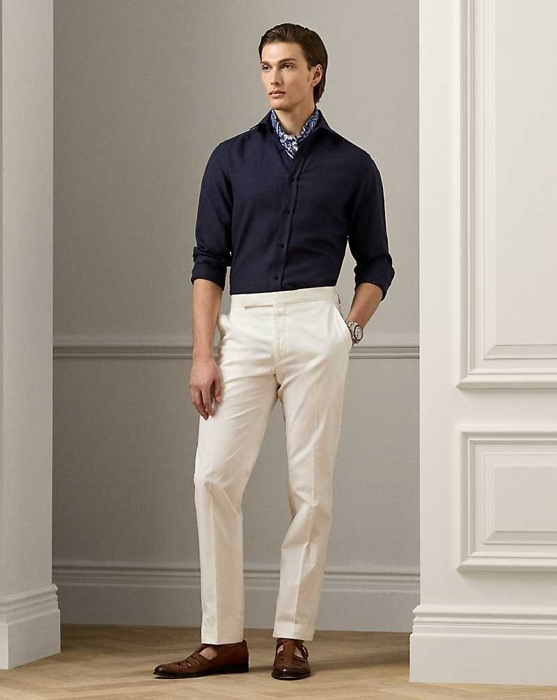 Pantalones Ralph Lauren Gregory Twill Hombre Blancos | KSNDOGQ-21 - vista 1