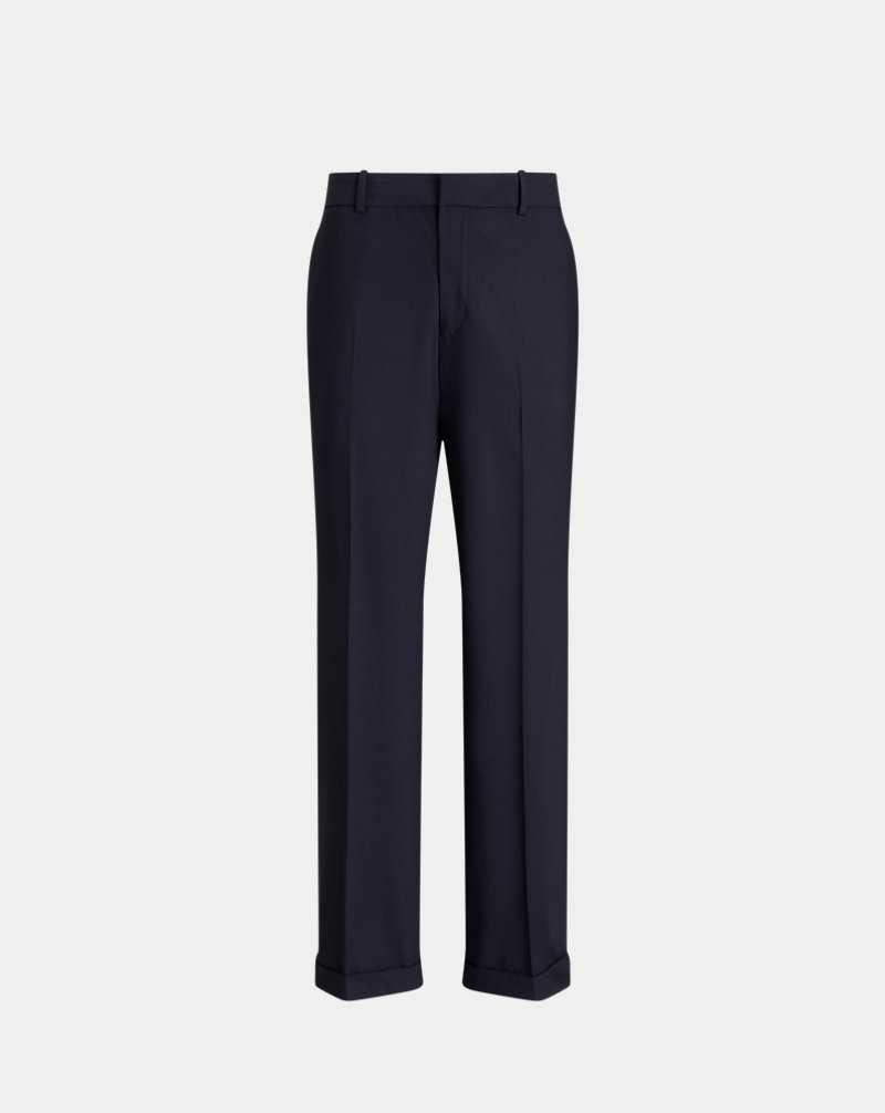Pantalones Ralph Lauren High-Rise Relaxed Straight Mujer Azul Marino | WXKVPCN-18 - vista 2