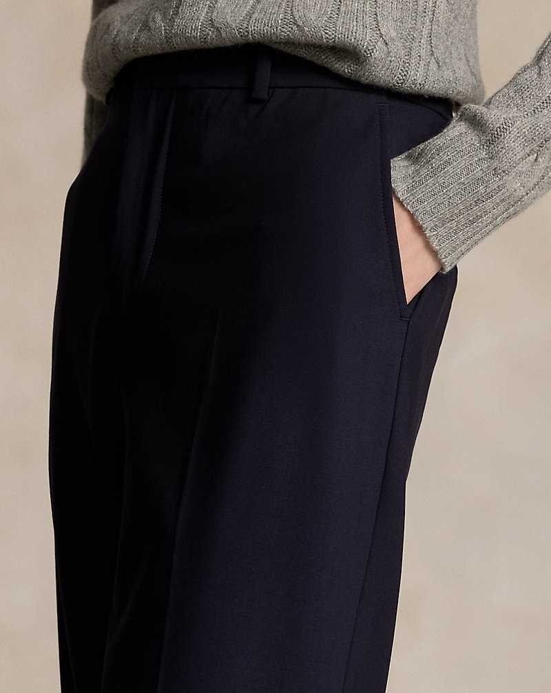 Pantalones Ralph Lauren High-Rise Relaxed Straight Mujer Azul Marino | WXKVPCN-18 - vista 5
