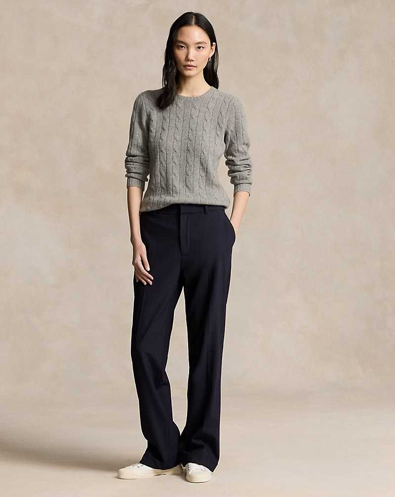 Pantalones Ralph Lauren High-Rise Relaxed Straight Mujer Azul Marino | WXKVPCN-18 - vista 1