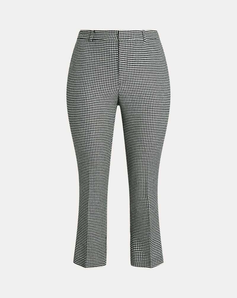 Pantalones Ralph Lauren Houndstooth Twill Cropped Mujer Creme | MLPGURD-03 - vista 2