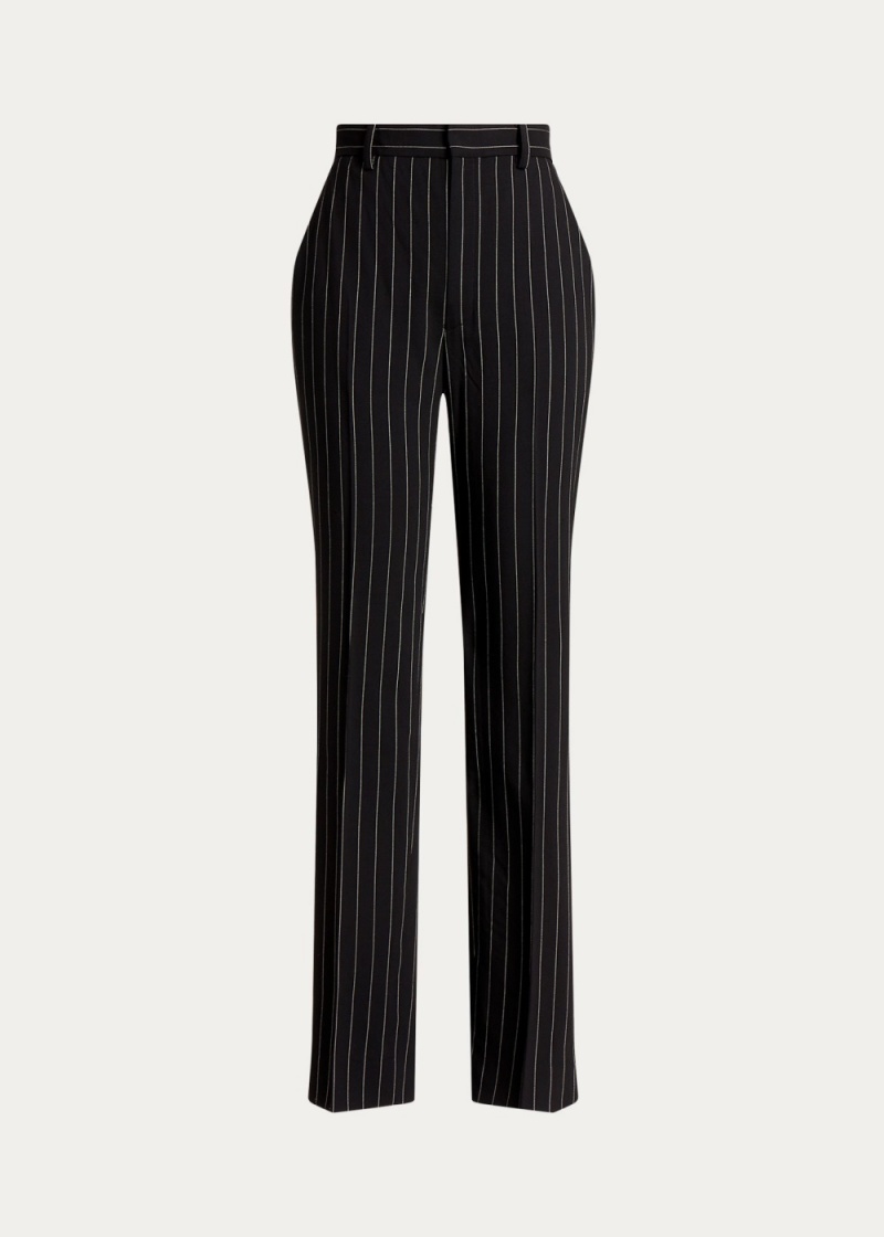 Pantalones Khloe Pinstripe Lana Mujer Creme | SKDN78691 - vista 1