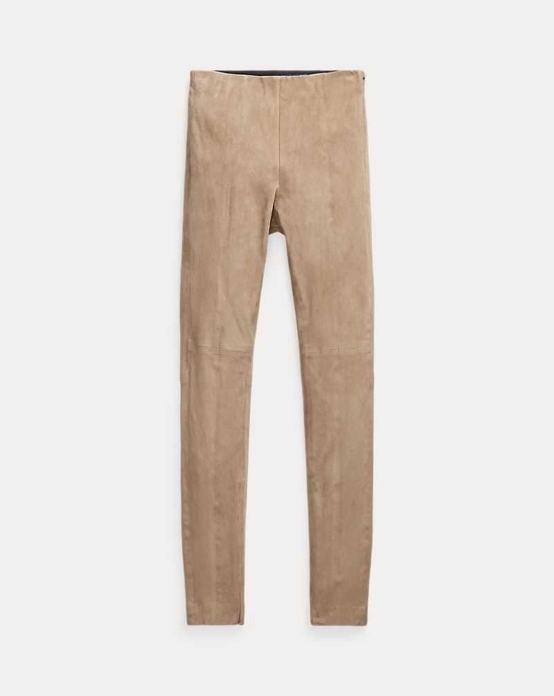 Pantalones Ralph Lauren Lambskin Suede Mujer Clay | JSILMHA-98 - vista 2