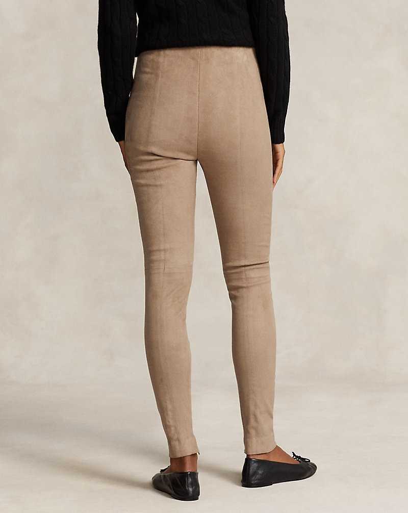 Pantalones Ralph Lauren Lambskin Suede Mujer Clay | JSILMHA-98 - vista 4