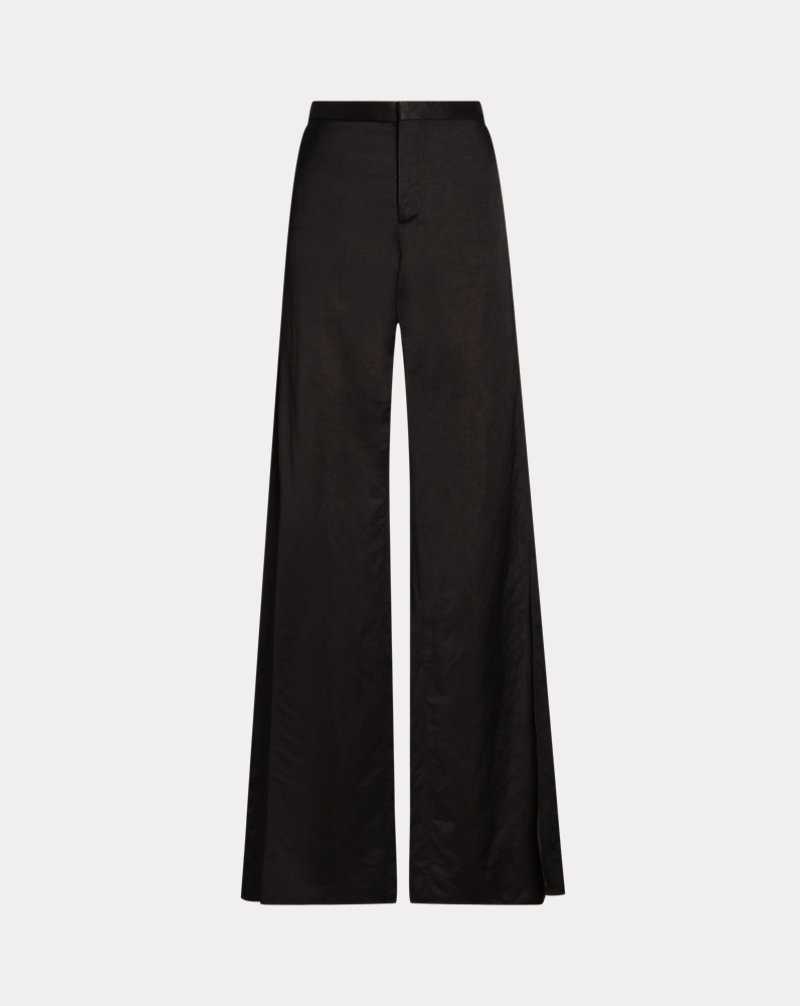 Pantalones Ralph Lauren Leora Linen-Blend Mujer Negros | BDCYWVA-23 - vista 2