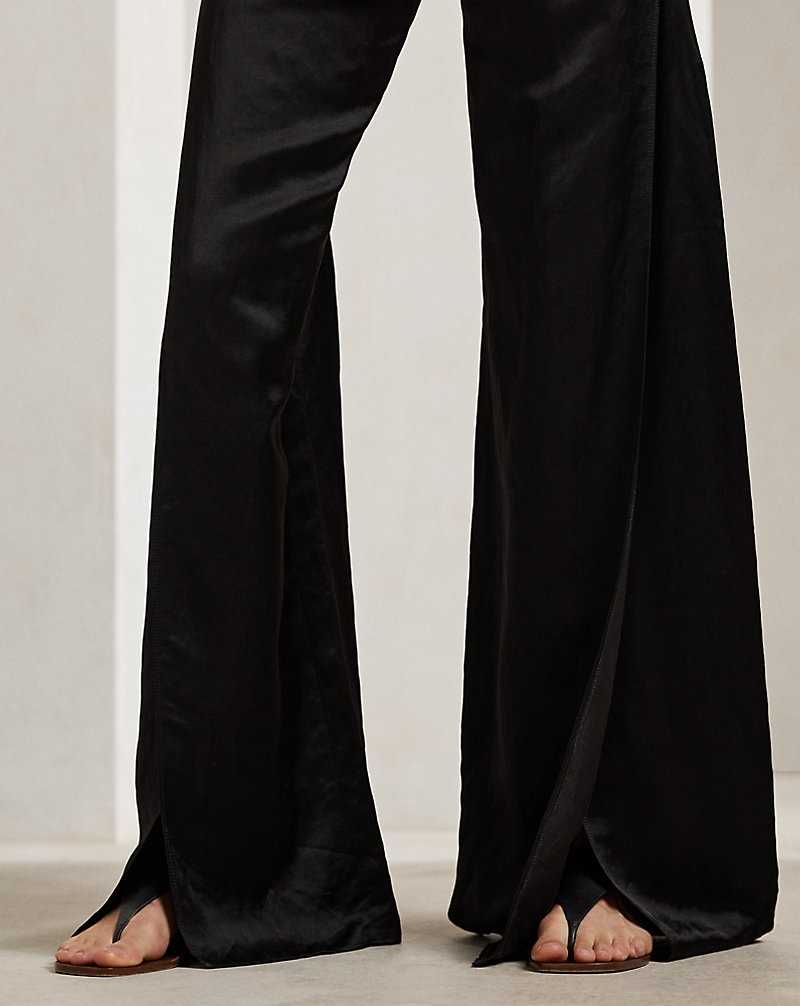 Pantalones Ralph Lauren Leora Linen-Blend Mujer Negros | BDCYWVA-23 - vista 5