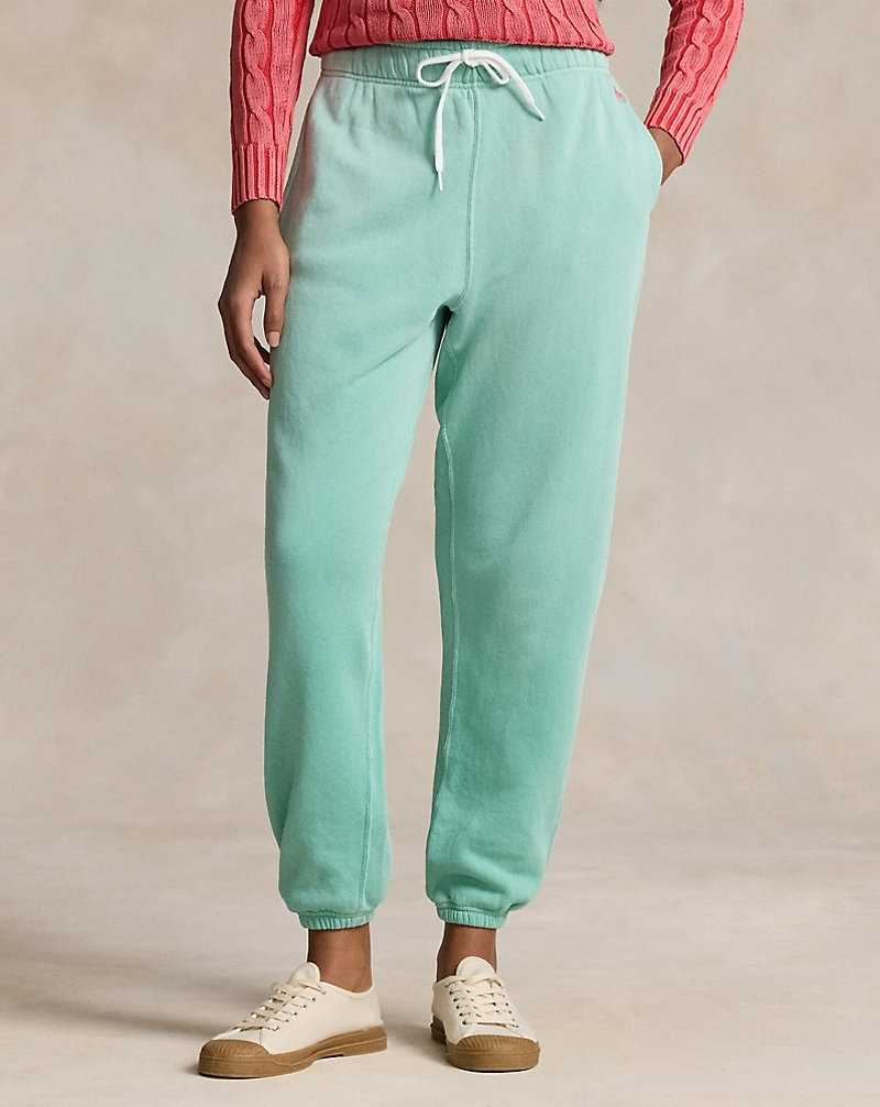 Pantalones Ralph Lauren Lightweight Fleece Athletic Mujer Celadon | MSJGCKF-95 - vista 3