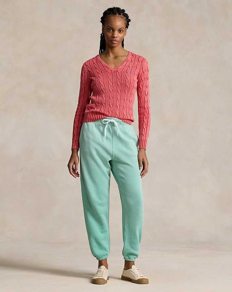 Pantalones Ralph Lauren Lightweight Fleece Athletic Mujer Celadon | MSJGCKF-95 - vista 1