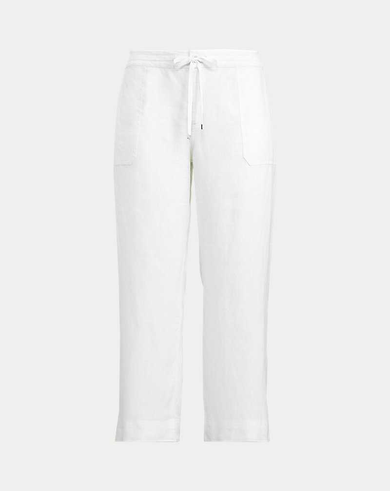 Pantalones Ralph Lauren Linen Drawcord Mujer Blancos | RBGSADQ-56 - vista 2