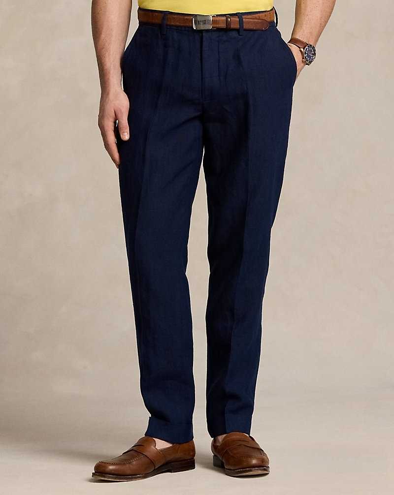 Pantalones Ralph Lauren Linen Hombre Azul Marino | LBCWGAE-78 - vista 3