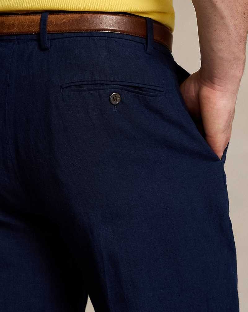 Pantalones Ralph Lauren Linen Hombre Azul Marino | LBCWGAE-78 - vista 5