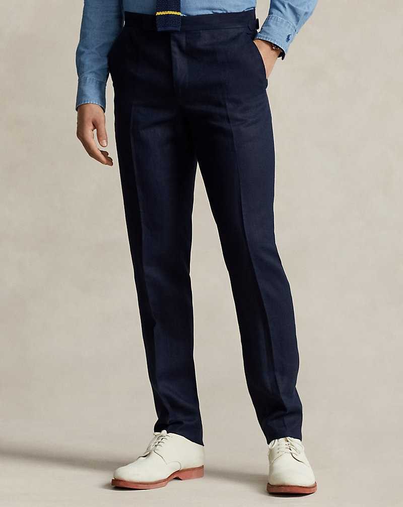 Pantalones Ralph Lauren Linen Hombre Azul Marino Oscuro | MNCWELU-80 - vista 3