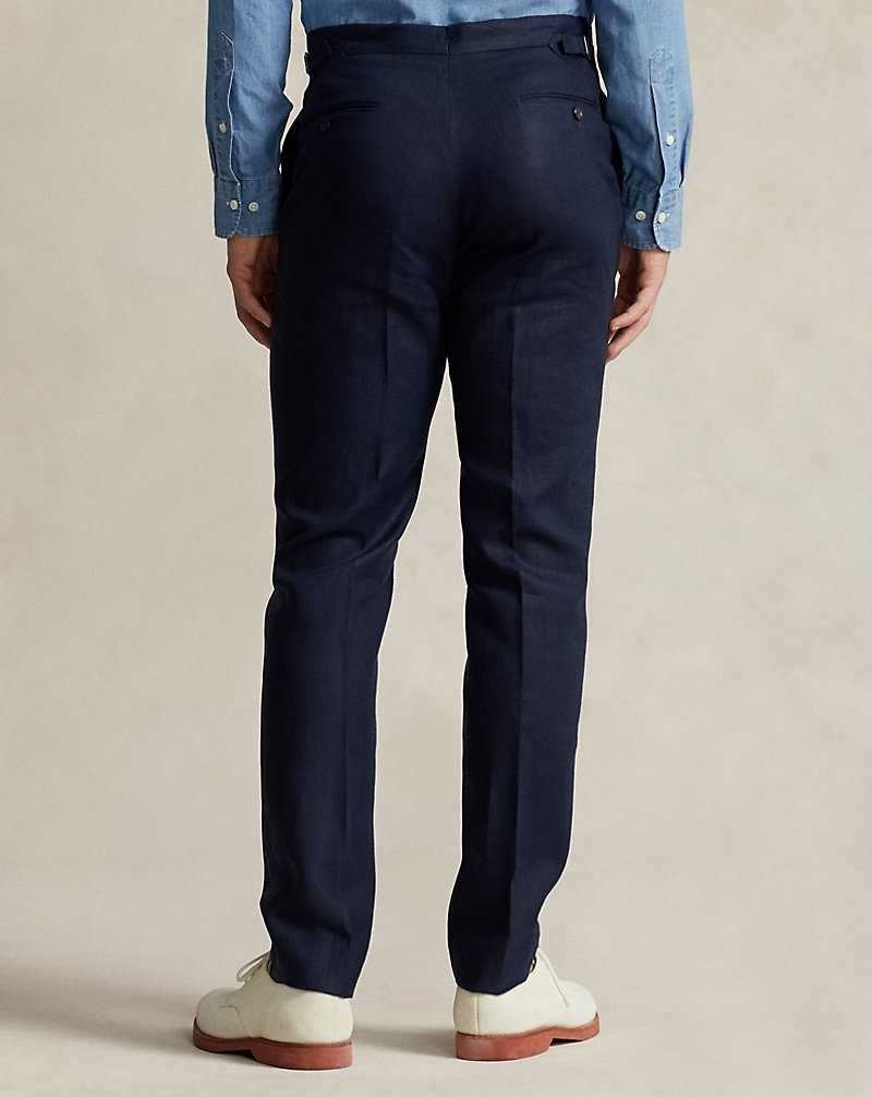 Pantalones Ralph Lauren Linen Hombre Azul Marino Oscuro | MNCWELU-80 - vista 4