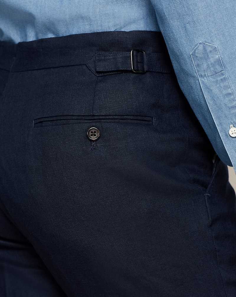 Pantalones Ralph Lauren Linen Hombre Azul Marino Oscuro | MNCWELU-80 - vista 5