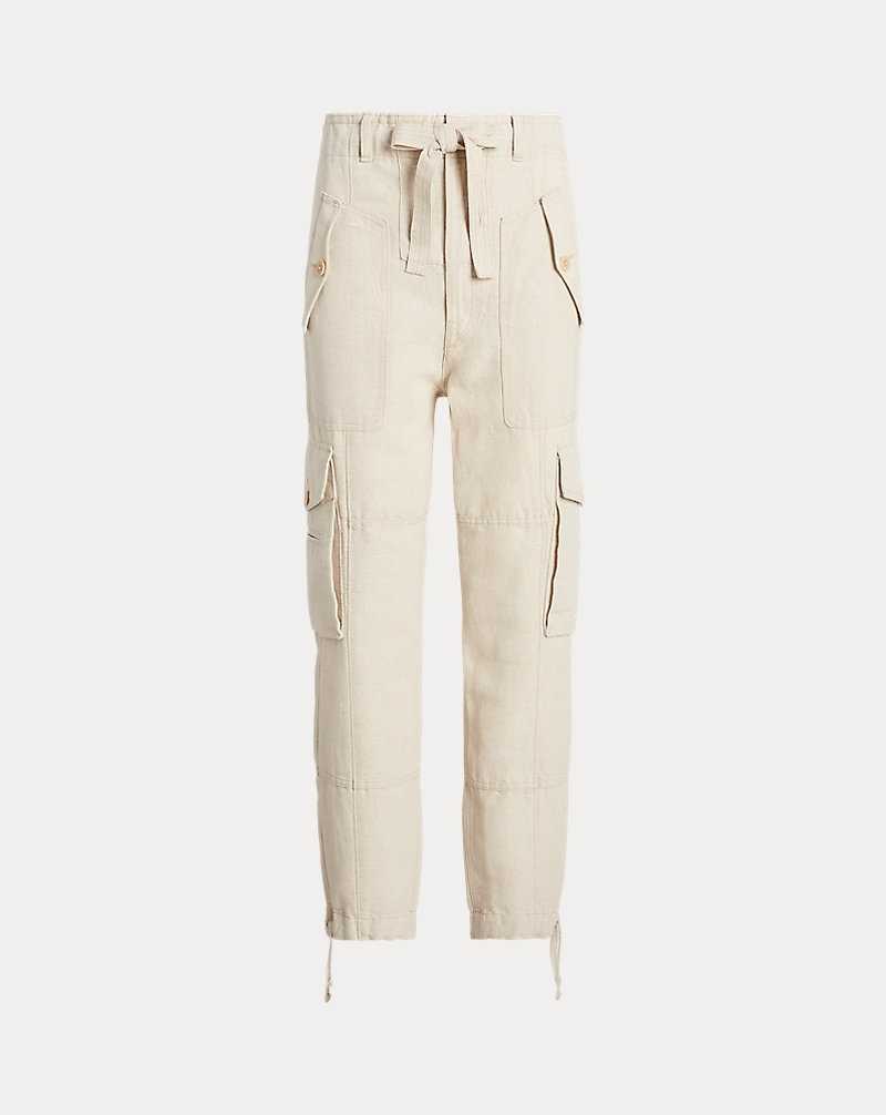 Pantalones Ralph Lauren Linen-Cotton Canvas Cargo Mujer Natural | BEWMLDP-21 - vista 2