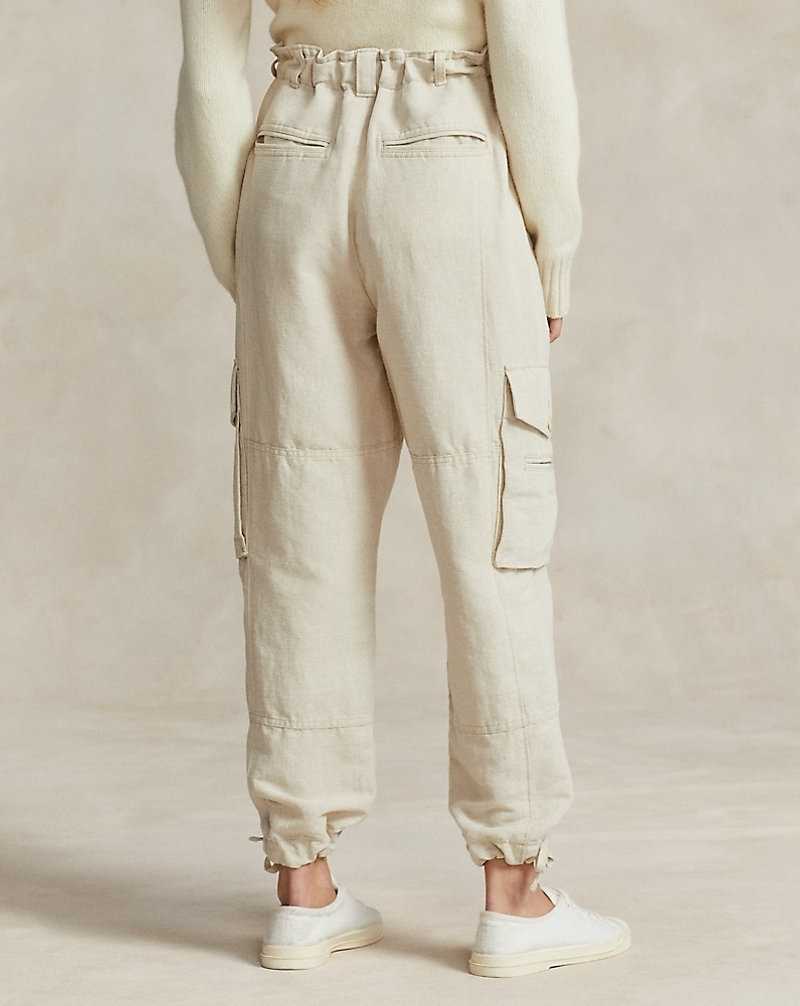 Pantalones Ralph Lauren Linen-Cotton Canvas Cargo Mujer Natural | BEWMLDP-21 - vista 4