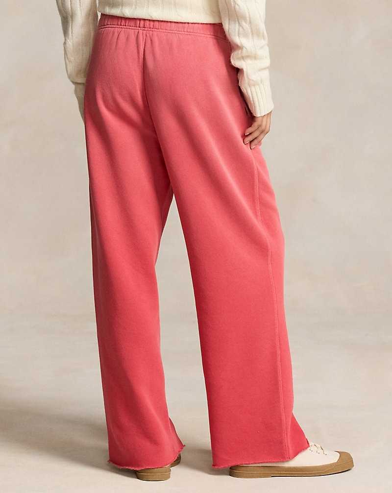 Pantalones Ralph Lauren Logo Fleece Athletic Mujer Rojos | LKVJUHB-71 - vista 4