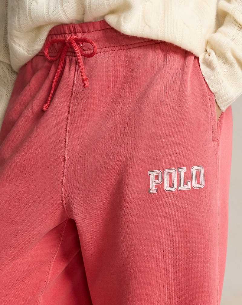 Pantalones Ralph Lauren Logo Fleece Athletic Mujer Rojos | LKVJUHB-71 - vista 5