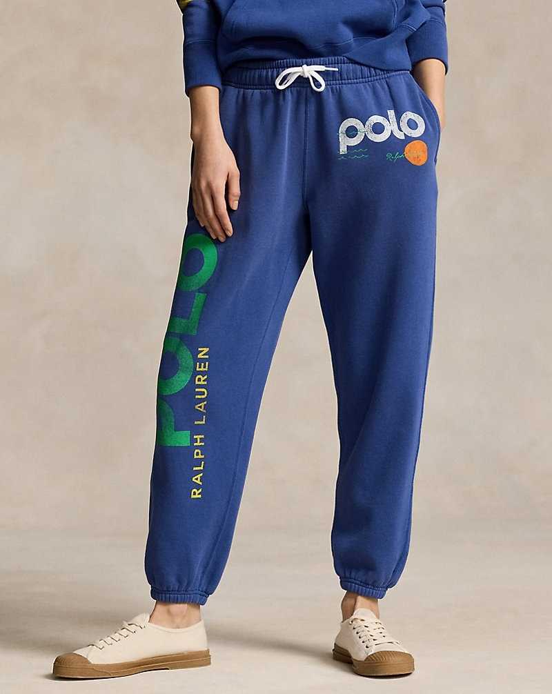 Pantalones Ralph Lauren Logo Wave Graphic Bottoms Mujer Azules | KQZACWI-07 - vista 3