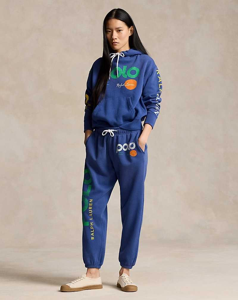 Pantalones Ralph Lauren Logo Wave Graphic Bottoms Mujer Azules | KQZACWI-07 - vista 1