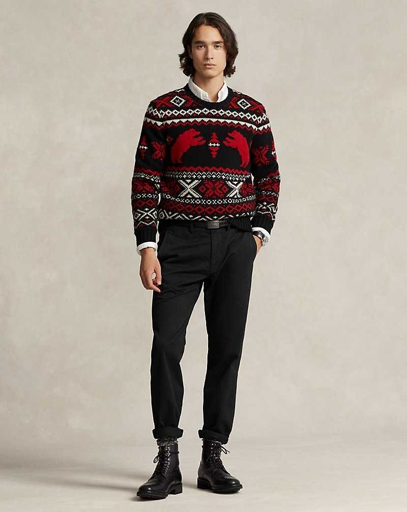 Pantalones Ralph Lauren Lunar New Year Stretch Straight Fit Hombre Negros | CBIRTYE-04 - vista 1