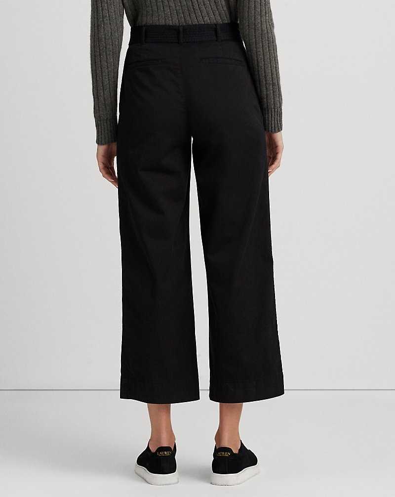 Pantalones Ralph Lauren Micro-Sanded Belted Wide-Leg Mujer Negros | SFTGMVE-73 - vista 4