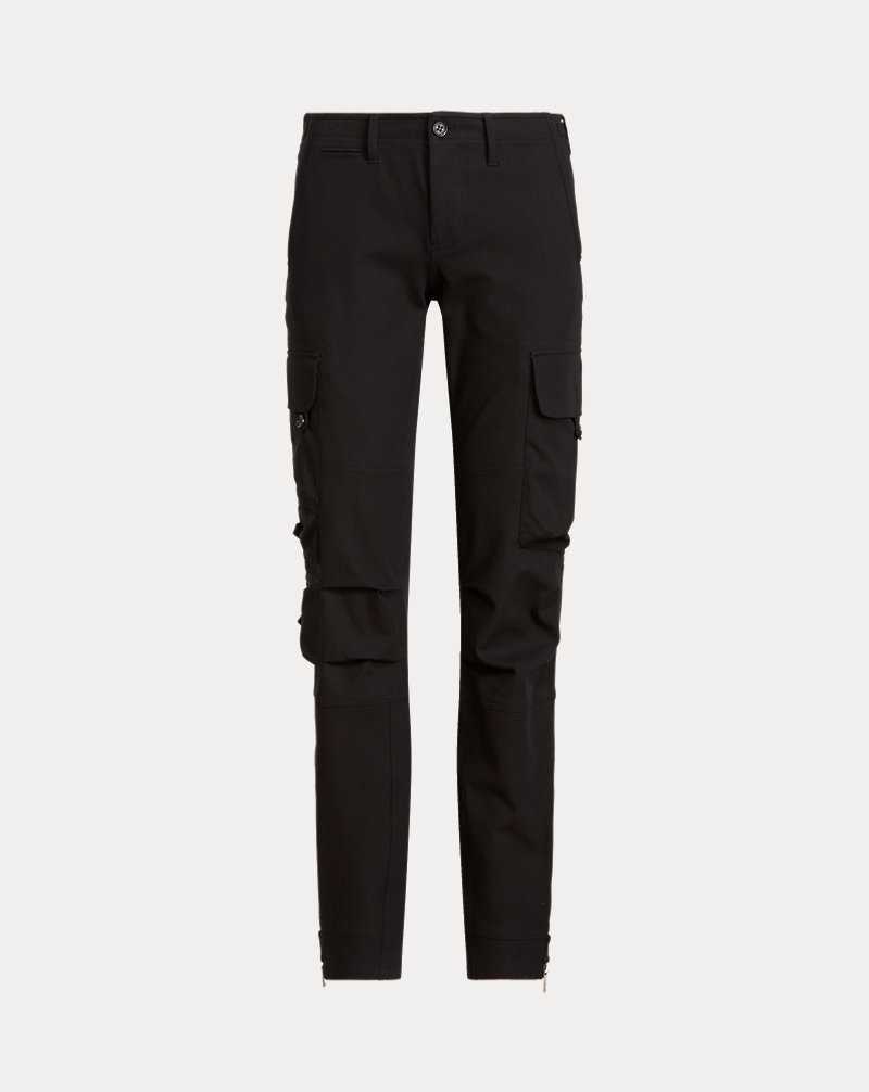Pantalones Ralph Lauren Mitchell Stretch Cotton Twill Mujer Negros | RXHKNOV-84 - vista 2