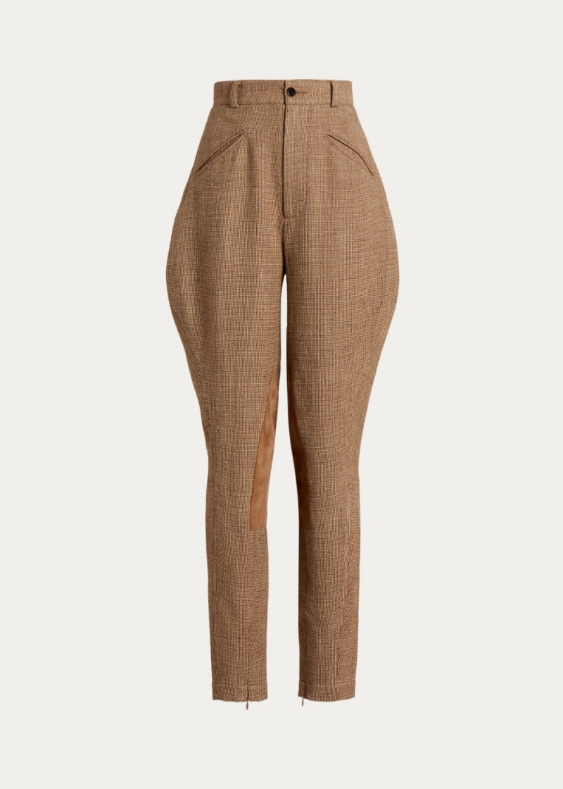 Pantalones Owens Tick-Weave Jodhpur Mujer Creme | EWXB57361 - vista 2