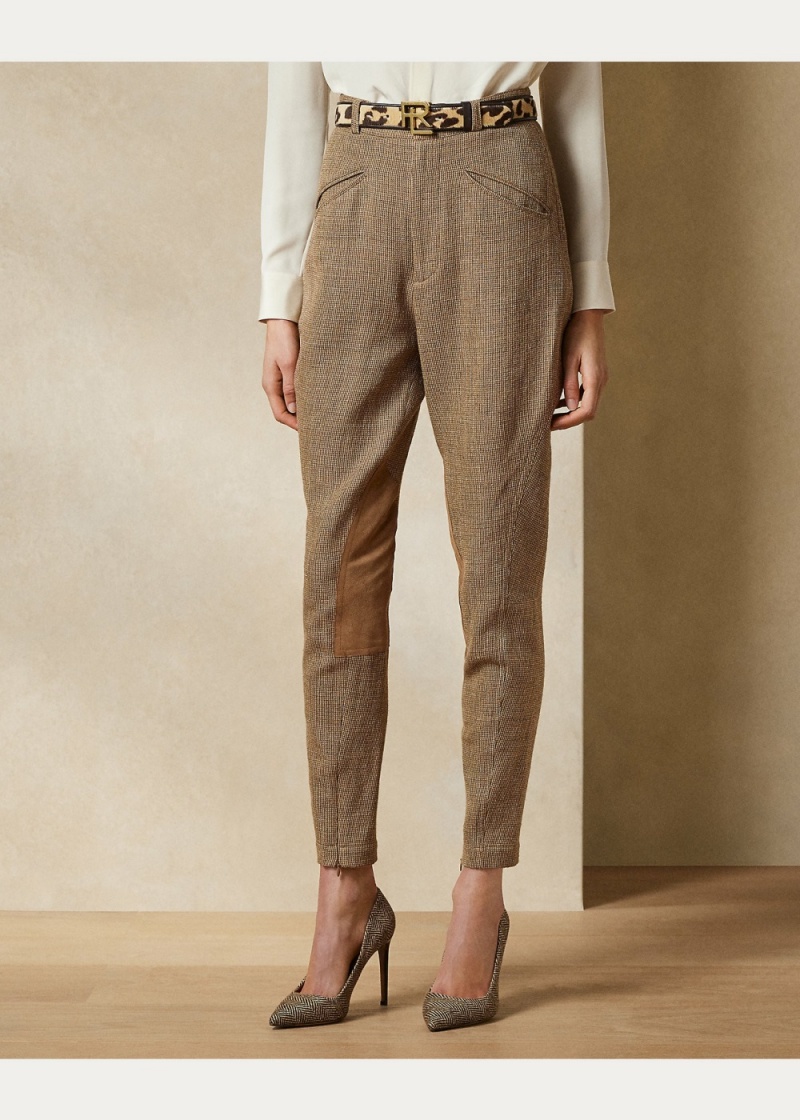Pantalones Owens Tick-Weave Jodhpur Mujer Creme | EWXB57361 - vista 3
