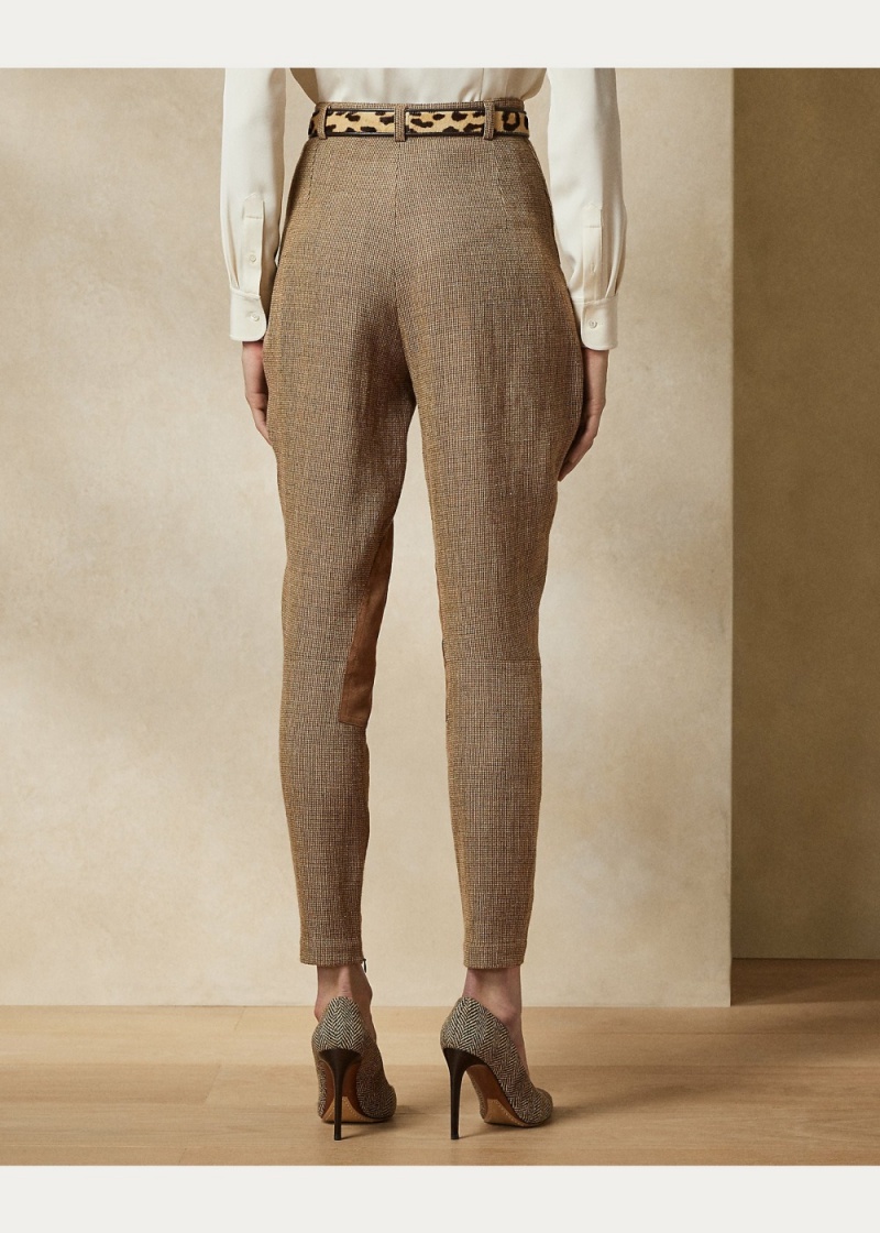 Pantalones Owens Tick-Weave Jodhpur Mujer Creme | EWXB57361 - vista 4