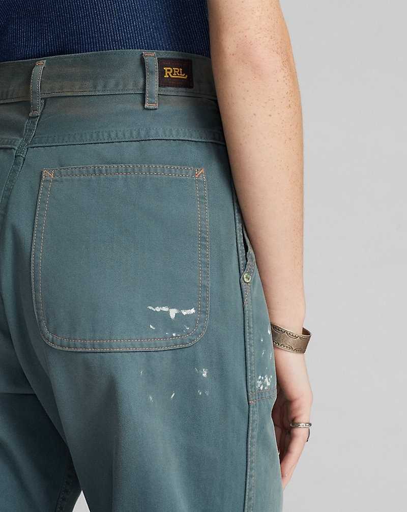 Pantalones Ralph Lauren Paint-Splatter Twill Mujer Verdes | YFGXPEO-31 - vista 5