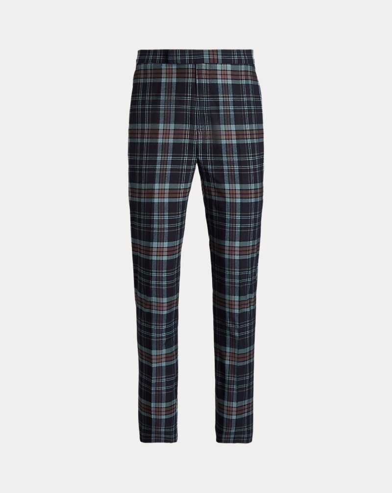 Pantalones Ralph Lauren Patchwork Plaids Hombre Navy/Burgundy Multi | RFYAXLT-52 - vista 2