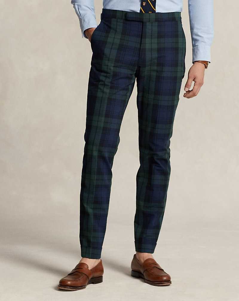 Pantalones Ralph Lauren Plaid Seersucker Hombre Green/Black/Navy | UFZOYEN-59 - vista 3