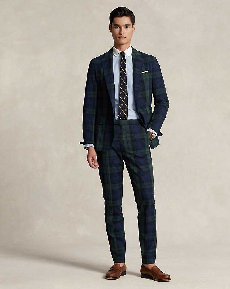 Pantalones Ralph Lauren Plaid Seersucker Hombre Green/Black/Navy | UFZOYEN-59 - vista 1