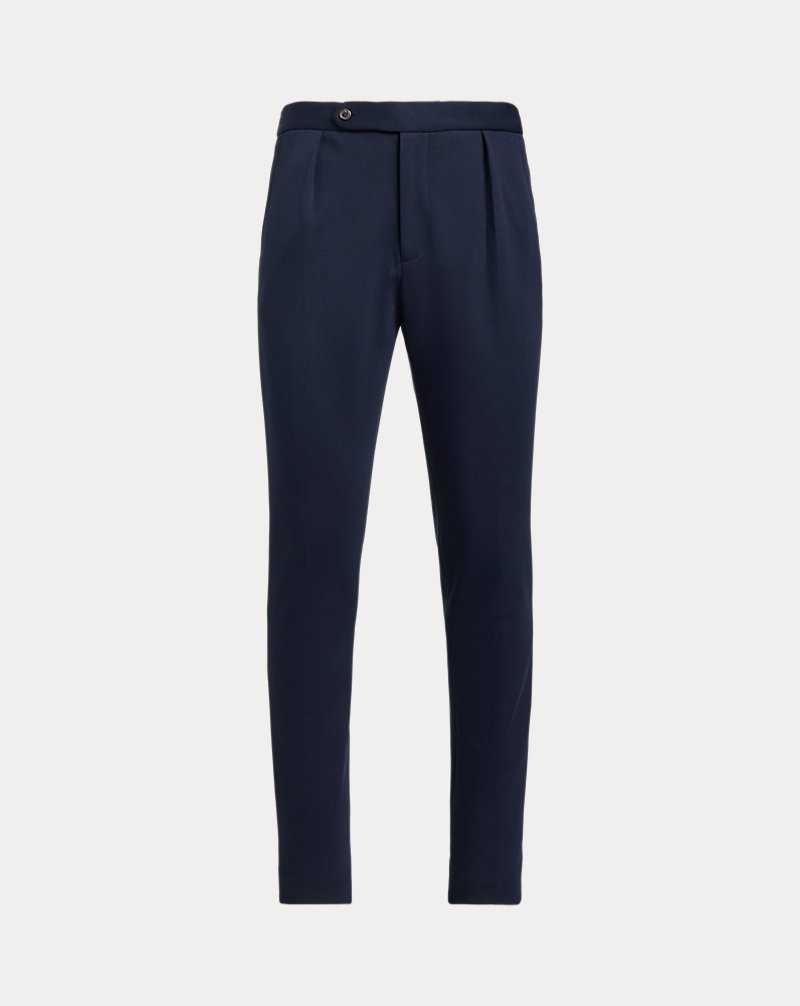 Pantalones Ralph Lauren Pleated Double-Knit Hombre Azul Marino | MSYDWIT-86 - vista 2
