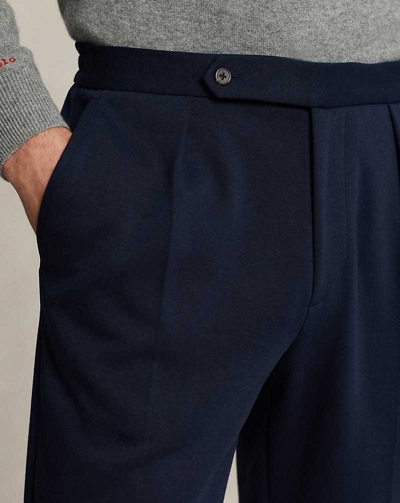 Pantalones Ralph Lauren Pleated Double-Knit Hombre Azul Marino | MSYDWIT-86 - vista 5