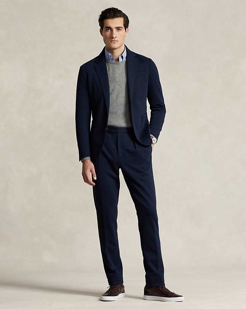 Pantalones Ralph Lauren Pleated Double-Knit Hombre Azul Marino | MSYDWIT-86 - vista 1