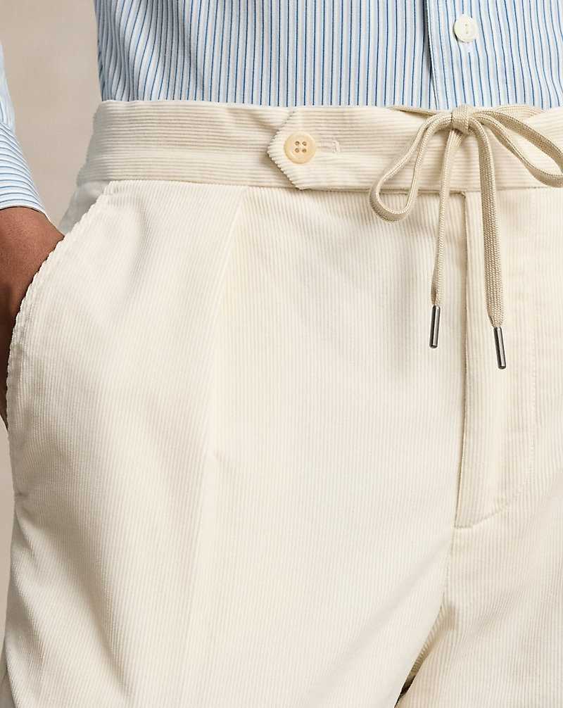 Pantalones Ralph Lauren Pleated Stretch Corduroy Hombre Classic Stone | LUJZWAH-05 - vista 5