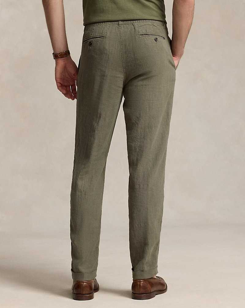 Pantalones Ralph Lauren Prepster Slim Tapered Linen Hombre Verdes | YJLDOEK-53 - vista 4