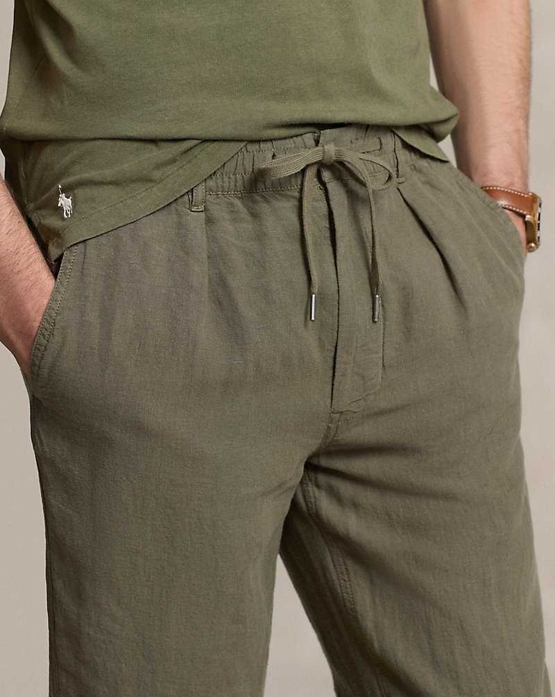 Pantalones Ralph Lauren Prepster Slim Tapered Linen Hombre Verdes | YJLDOEK-53 - vista 5