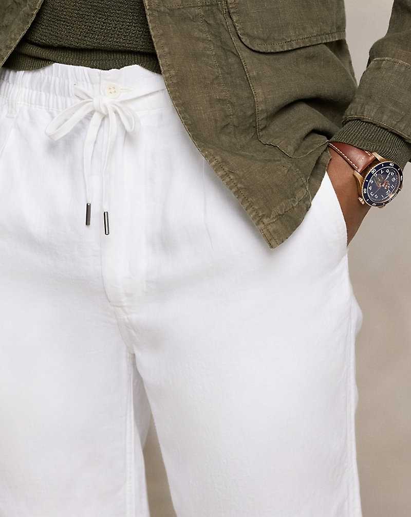 Pantalones Ralph Lauren Prepster Slim Tapered Linen Hombre Blancos | LGWKJPC-26 - vista 5