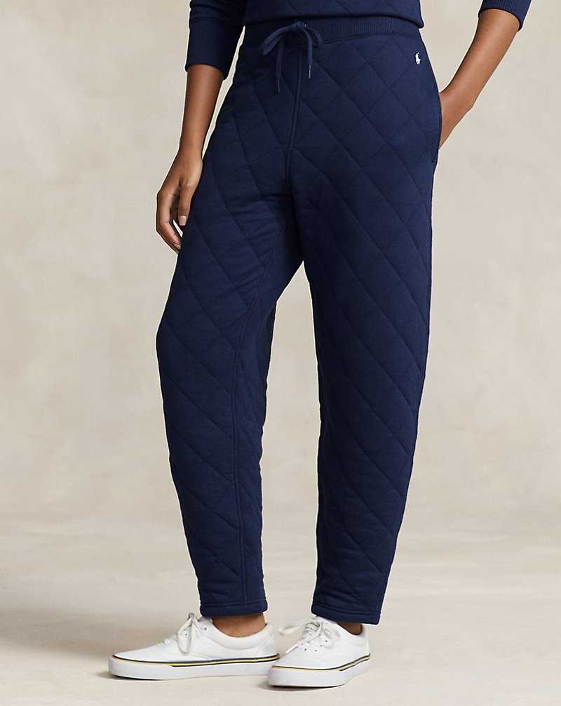 Pantalones Ralph Lauren Quilted Athletic Mujer Azul Rey | JVOEKIQ-60 - vista 3