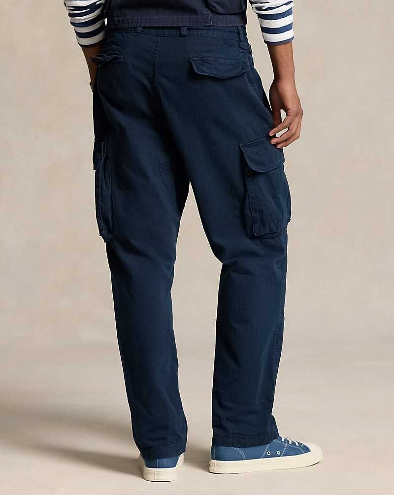 Pantalones Ralph Lauren Relaxed Fit Herringbone Cargo Hombre Ink | TUNSDXP-54 - vista 4