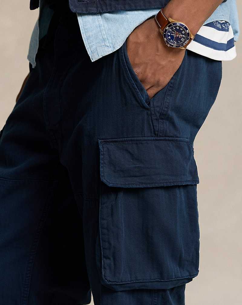 Pantalones Ralph Lauren Relaxed Fit Herringbone Cargo Hombre Ink | TUNSDXP-54 - vista 5