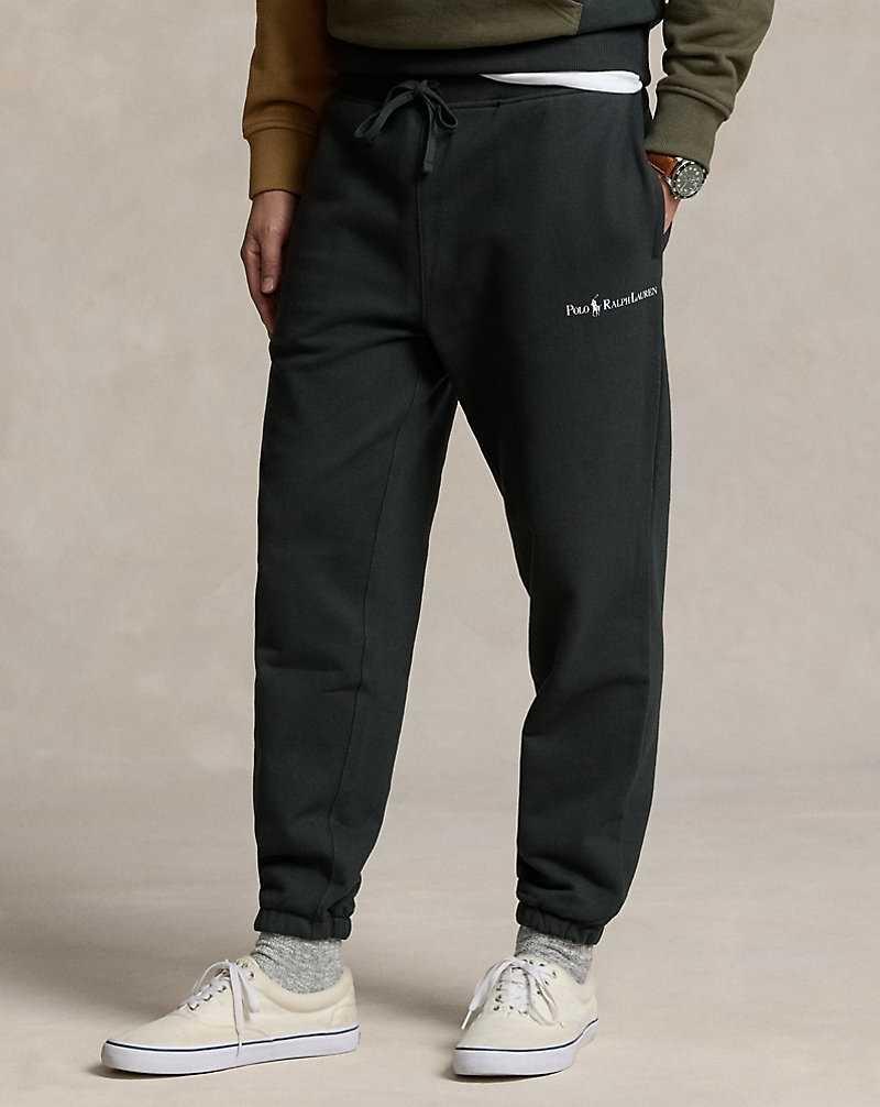 Pantalones Ralph Lauren Relaxed Fit Logo Fleece Bottom Hombre Negros | TGNBLEU-67 - vista 3