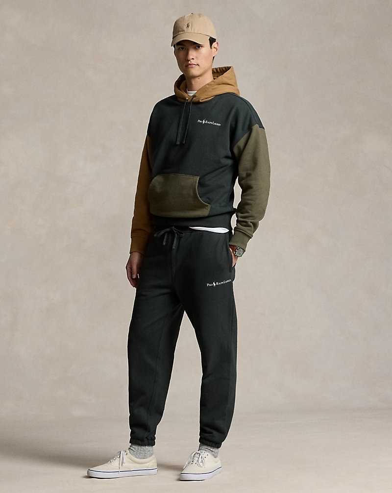 Pantalones Ralph Lauren Relaxed Fit Logo Fleece Bottom Hombre Negros | TGNBLEU-67 - vista 1