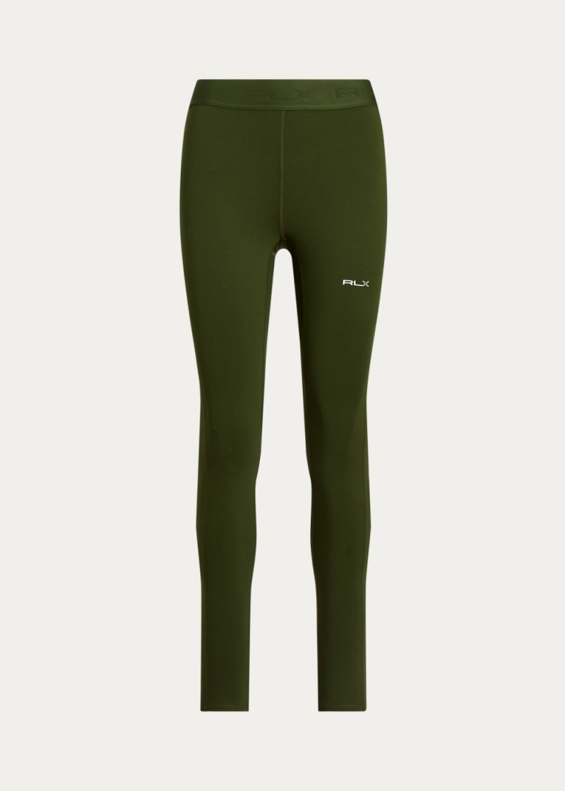 Pantalones Repeat-Logo Stretch Legging Mujer Verdes | VAXP72390 - vista 2