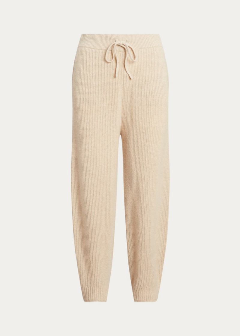 Pantalones Rib-Knit Cashmere-Lana Jumpers Mujer Marrom | SZBP95147 - vista 2