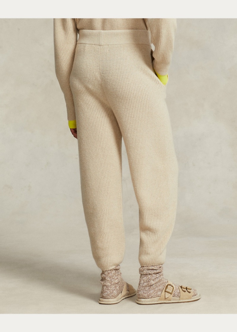Pantalones Rib-Knit Cashmere-Lana Jumpers Mujer Marrom | SZBP95147 - vista 4