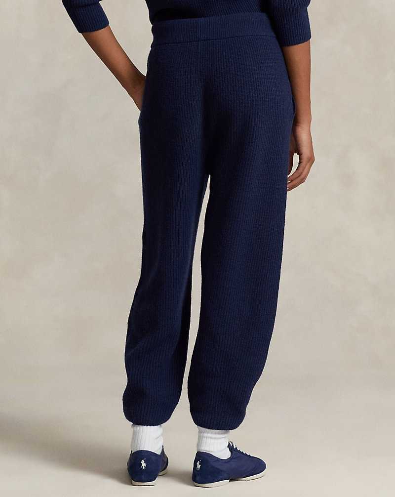 Pantalones Ralph Lauren Rib-Knit Cashmere-Wool Mujer Azul Marino | LFHBDSE-25 - vista 4